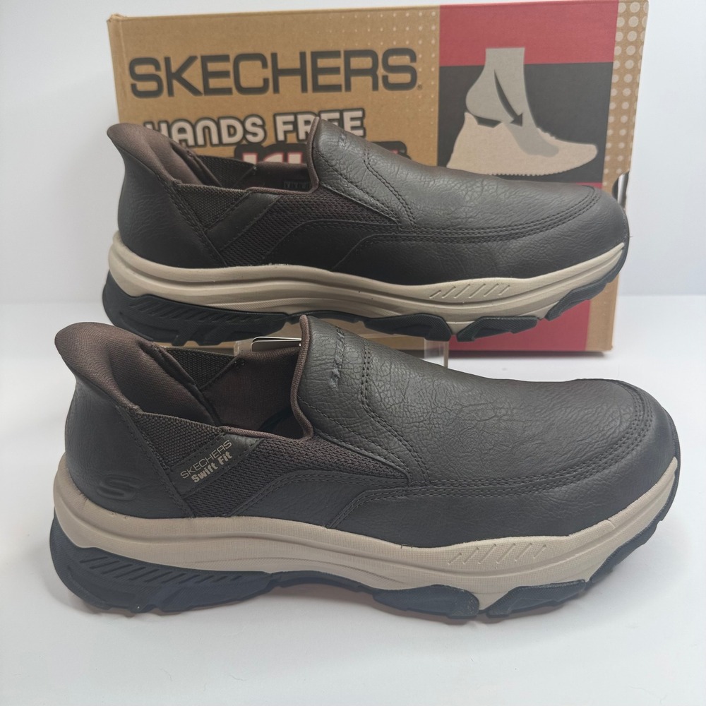 Skechers Hands Free Slip-ins Swift Fit Izaiah Brown Men's Loafers 182001S Size 9
